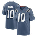CAdoa NE.Patriots #10 Drake Maye Player Blue Rivalries Collection Home Game Stitched Jerseys