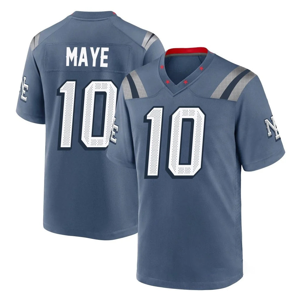 CAdoa NE.Patriots #10 Drake Maye Player Blue Rivalries Collection Home Game Stitched Jerseys