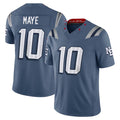 CAdoa NE.Patriots #10 Drake Maye Player Storm Blue Rivalries Collection Limited Stitched Jerseys