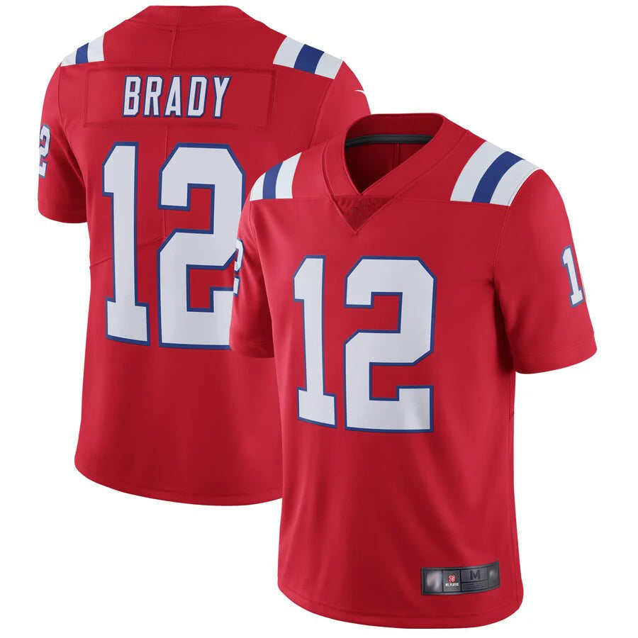 CAdoa NE.Patriots #12 Tom Brady Player Red Home Limited Stitched Jerseys