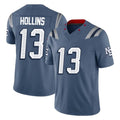 CAdoa NE.Patriots #13 Mack Hollins Player Blue Limited Rivalries Collection Home Game Stitched Jerseys