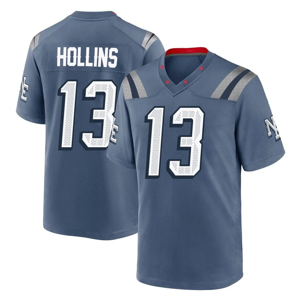 CAdoa NE.Patriots #13 Mack Hollins Player Blue Rivalries Collection Home Game Stitched Jerseys