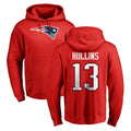 CAdoa NE.Patriots #13 Mack Hollins Player Red LOGO Pullover Hoodies Home Game Stitched Jerseys