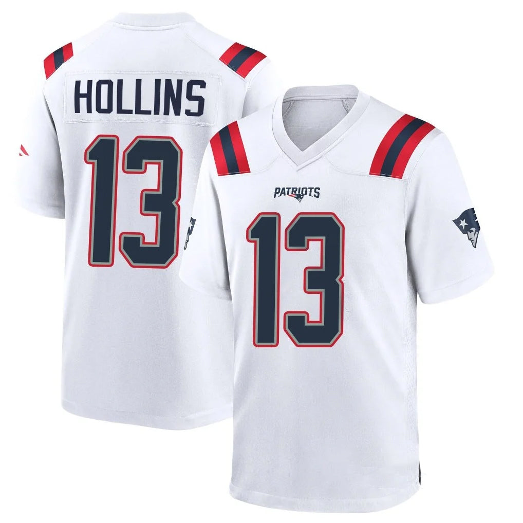 CAdoa NE.Patriots #13 Mack Hollins Player White Home Game Stitched Jerseys
