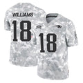 CAdoa NE.Patriots #18 Kyle Williams Player Arctic Camo Salute To Service Limited Game Stitched Jerseys