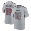CAdoa NE.Patriots #18 Kyle Williams Player Gray Fashion Limited Home Game Stitched Jerseys