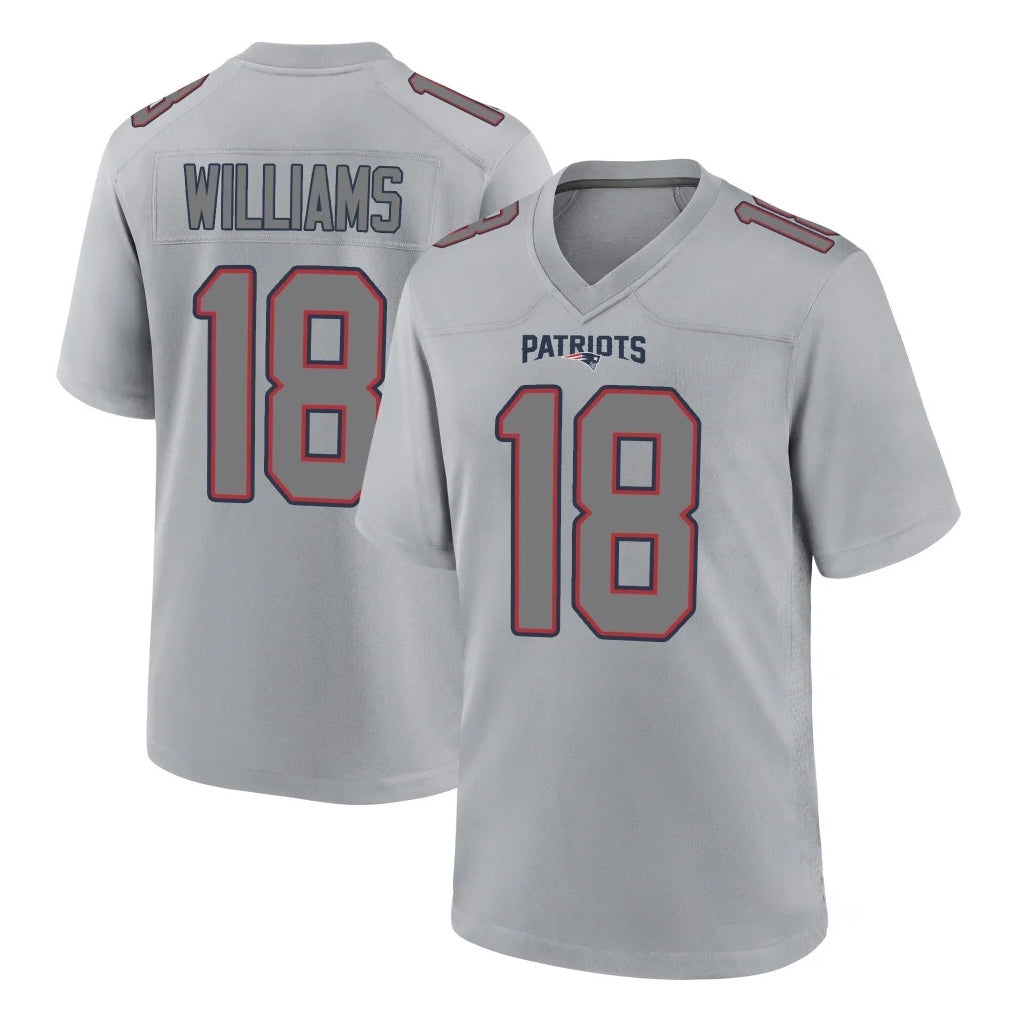 CAdoa NE.Patriots #18 Kyle Williams Player Gray Fashion Limited Home Game Stitched Jerseys