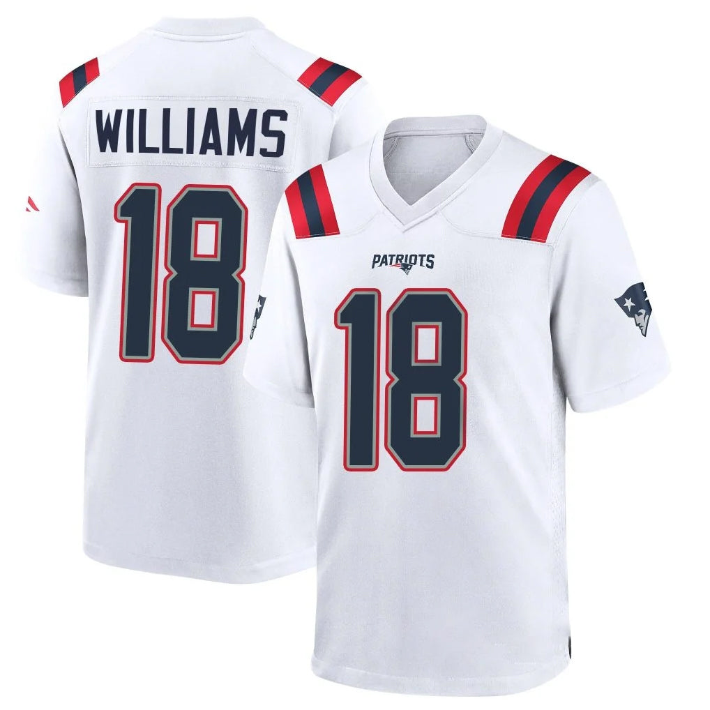 CAdoa NE.Patriots #18 Kyle Williams Player White Home Game Stitched Jerseys