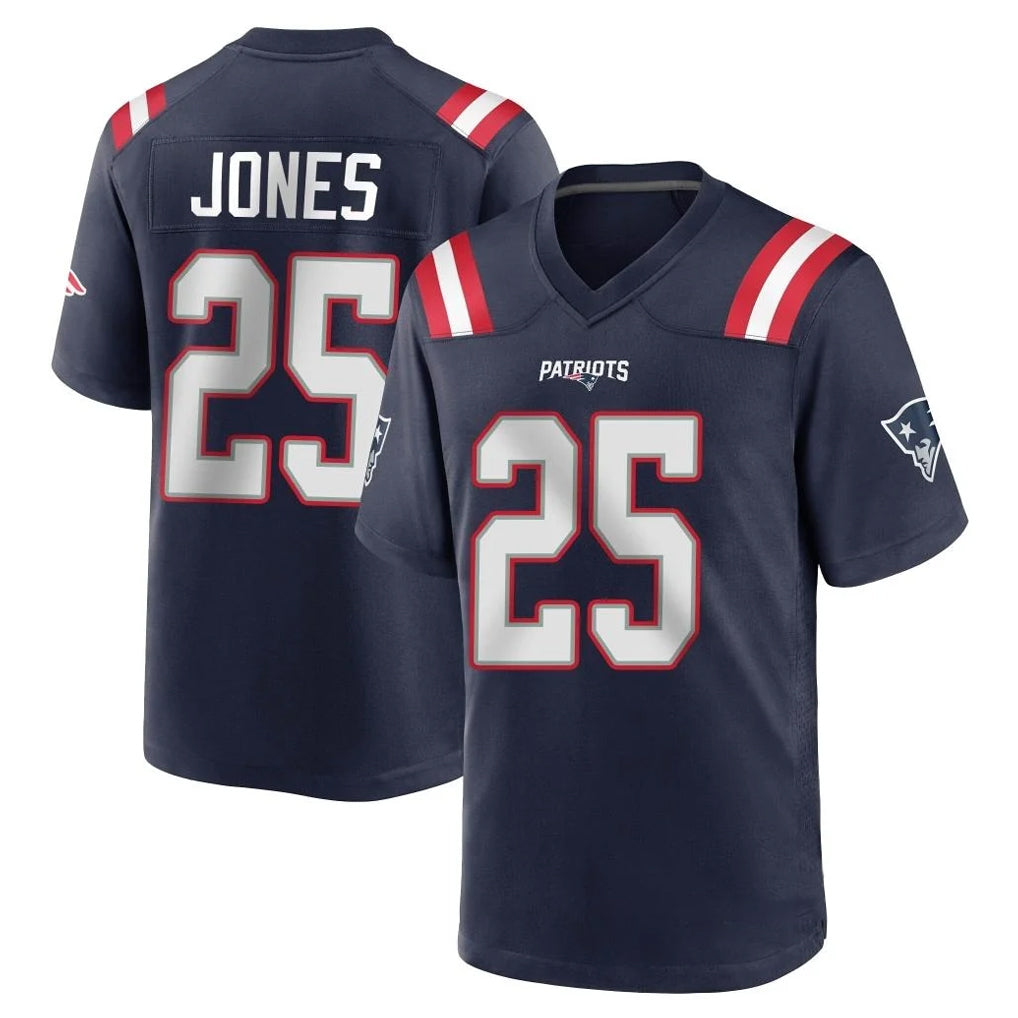 CAdoa NE.Patriots #25 Marcus Jones Player Navy Home Game Stitched Jerseys