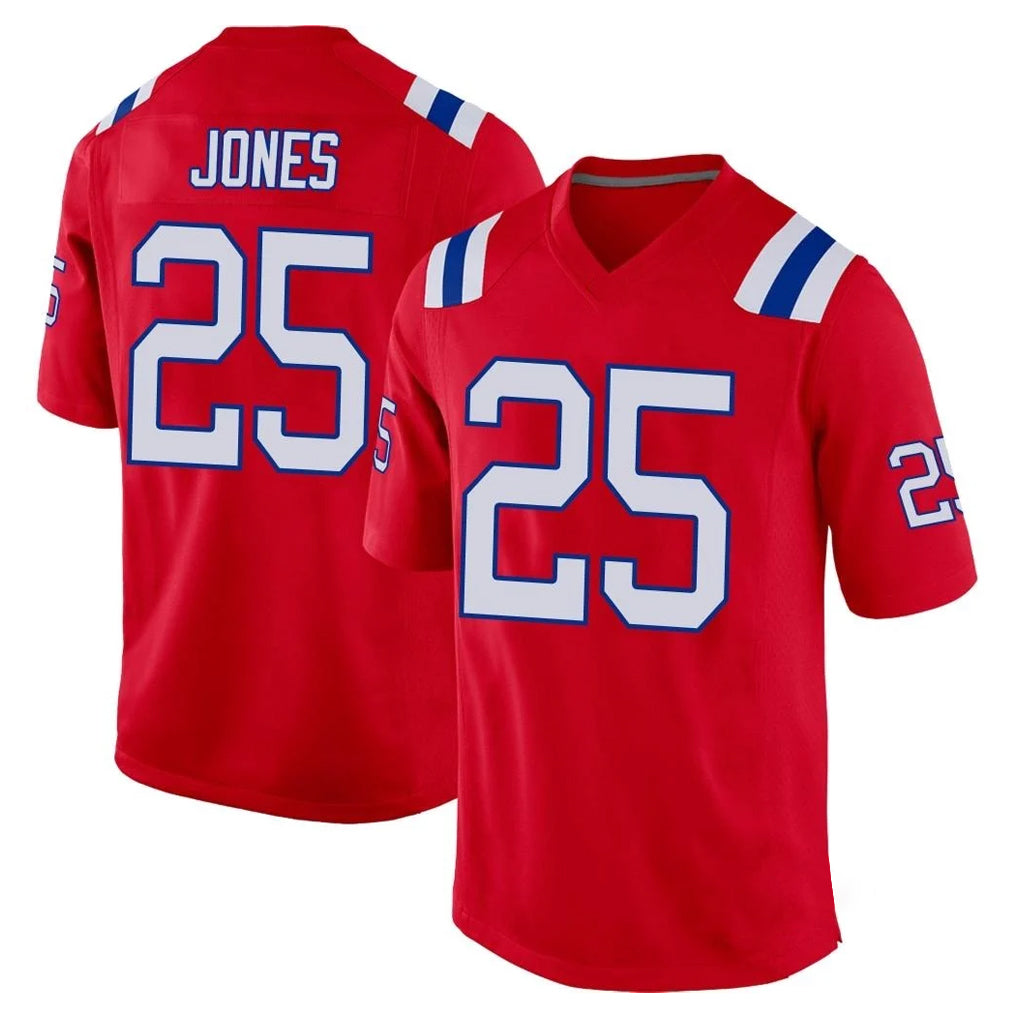 CAdoa NE.Patriots #25 Marcus Jones Player Red Home Game Stitched Jerseys
