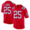 CAdoa NE.Patriots #25 Marcus Jones Player Red Home Game Stitched Jerseys