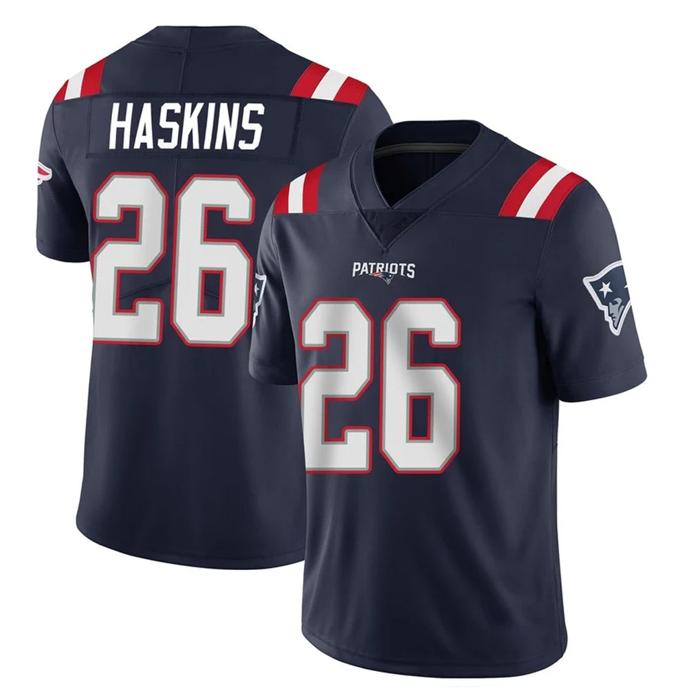 CAdoa NE.Patriots #26 Hassan Haskins Player Navy Vapor Untouchable Home Game Stitched Jerseys