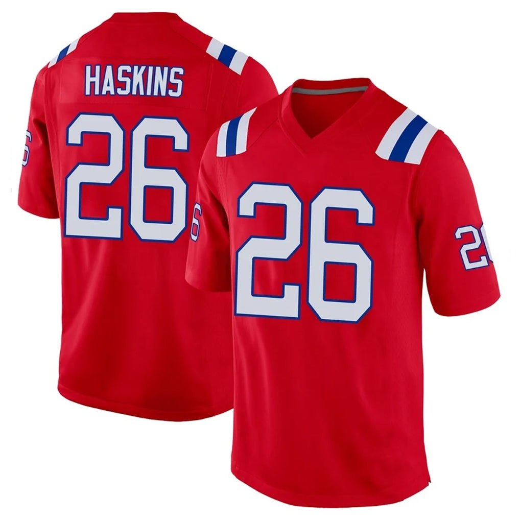 CAdoa NE.Patriots #26 Hassan Haskins Player Red Home Game Stitched Jerseys