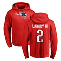 CAdoa NE.Patriots #2 Harold Landry III Player Red LOGO Pullover Hoodies Home Game Stitched Jerseys