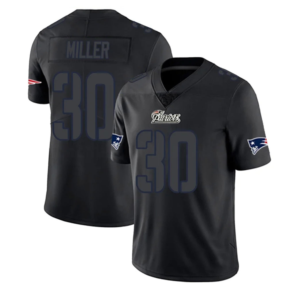 CAdoa NE.Patriots #30 Jam Miller Player Black Impact LImited Home Game Stitched Jerseys