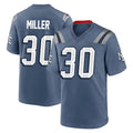 CAdoa NE.Patriots #30 Jam Miller Player Blue Rivalries Collection Home Game Stitched Jerseys