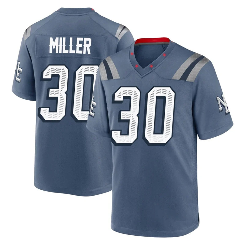 CAdoa NE.Patriots #30 Jam Miller Player Blue Rivalries Collection Home Game Stitched Jerseys