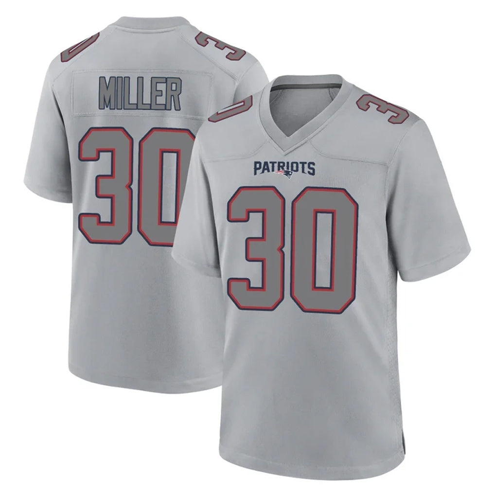 CAdoa NE.Patriots #30 Jam Miller Player Gray Fashion Limited Home Game Stitched Jerseys