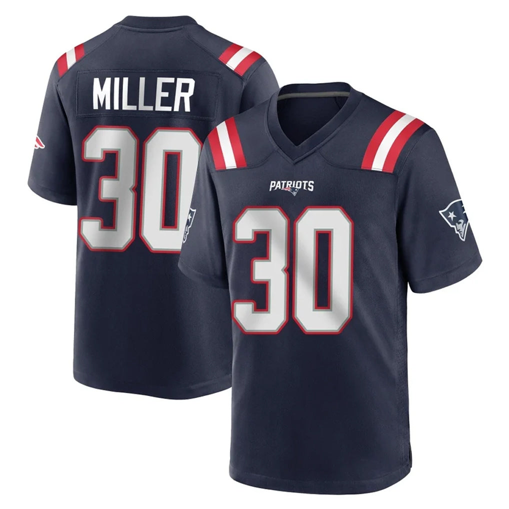 CAdoa NE.Patriots #30 Jam Miller Player Navy Home Game Stitched Jerseys