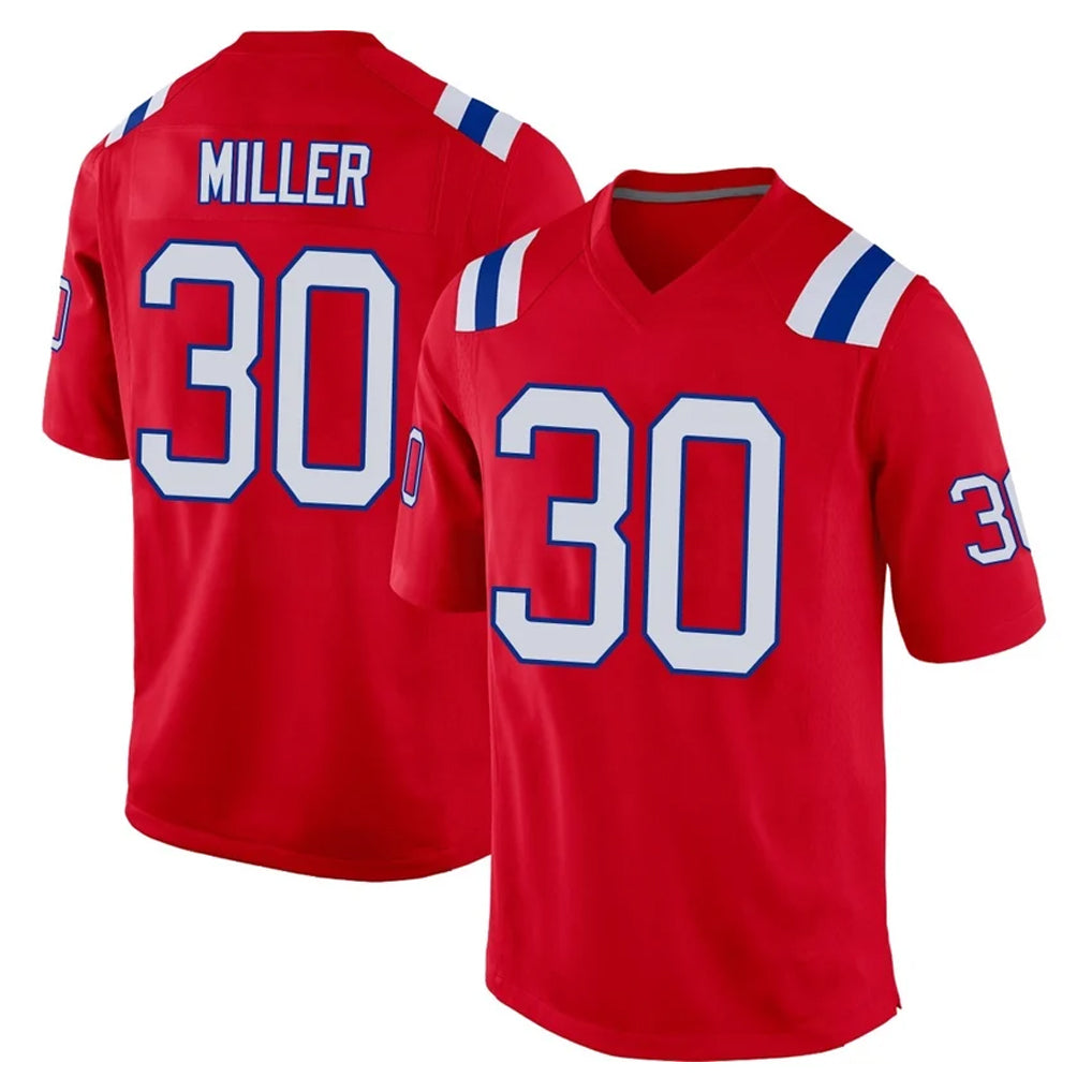 CAdoa NE.Patriots #30 Jam Miller Player Red Home Game Stitched Jerseys