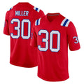 CAdoa NE.Patriots #30 Jam Miller Player Red Home Game Stitched Jerseys