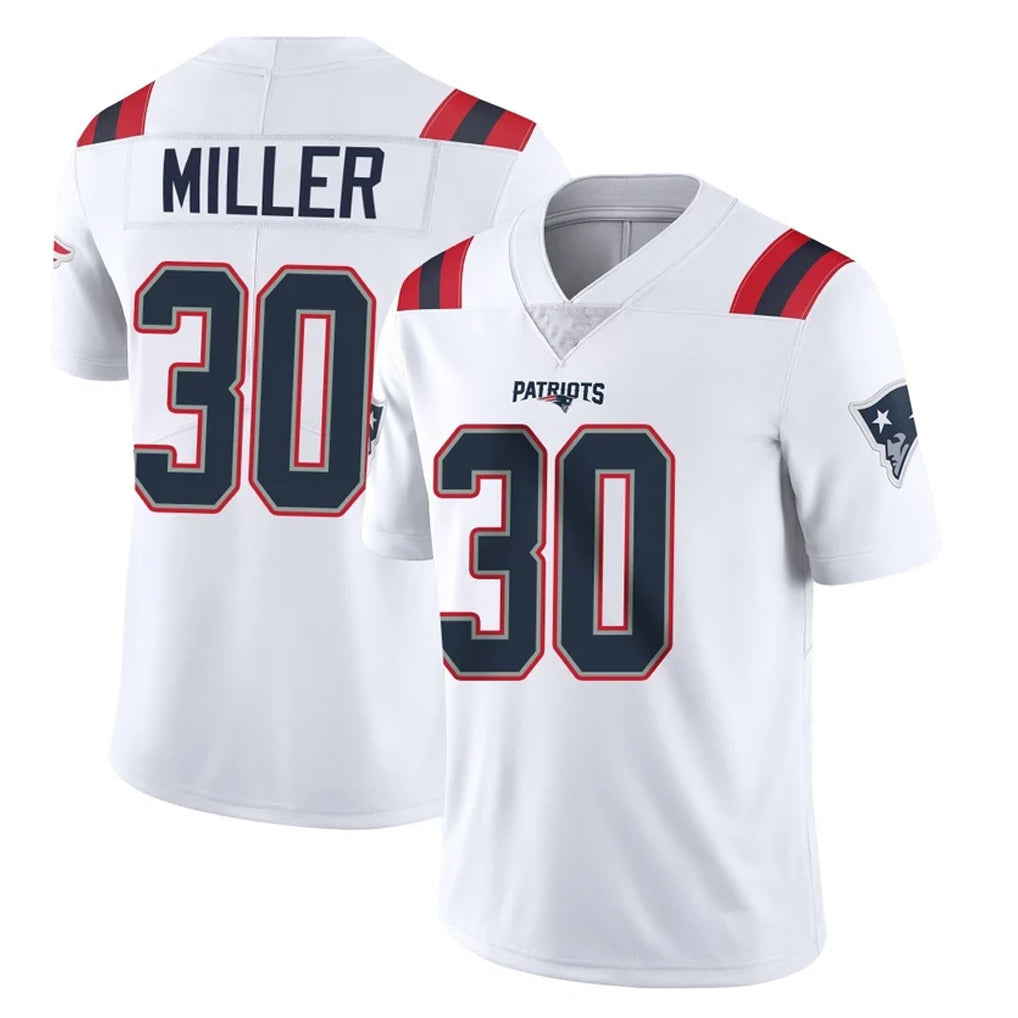 CAdoa NE.Patriots #30 Jam Miller Player White Vapor Untouchable Home Game Stitched Jerseys