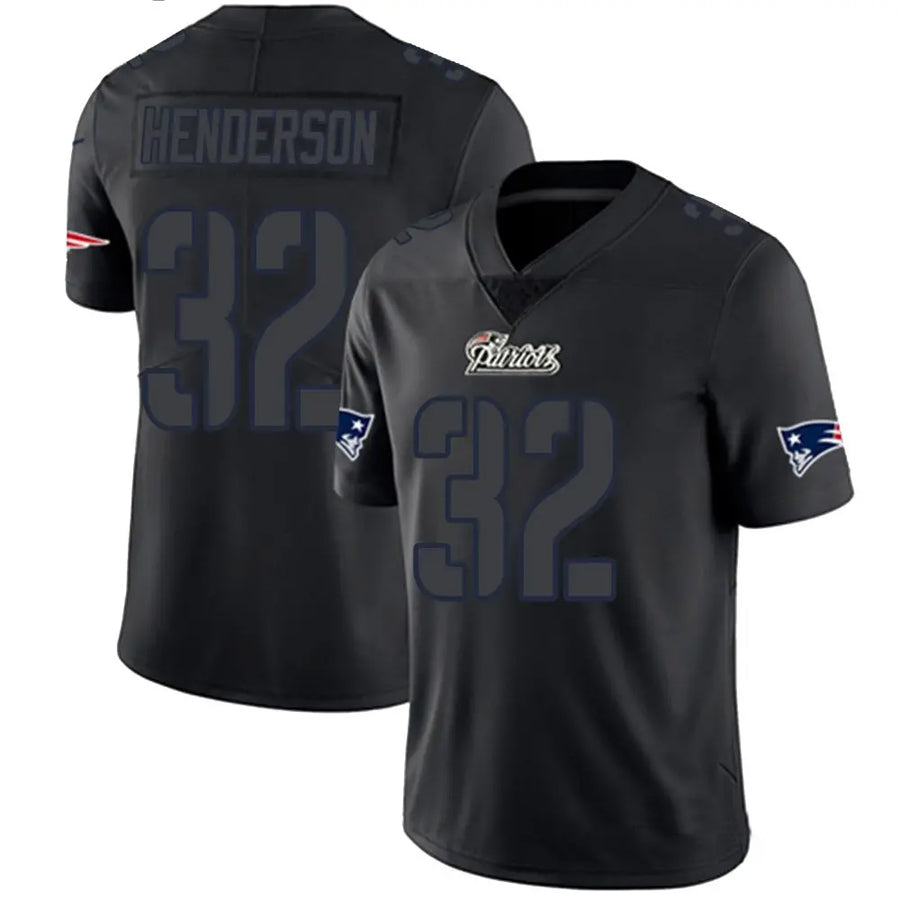CAdoa NE.Patriots #32 TreVeyon Henderson Player Black Limited Impact Stitched Jerseys