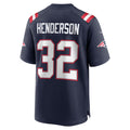 CAdoa NE.Patriots #32 TreVeyon Henderson Player Navy Home Game Stitched Jerseys