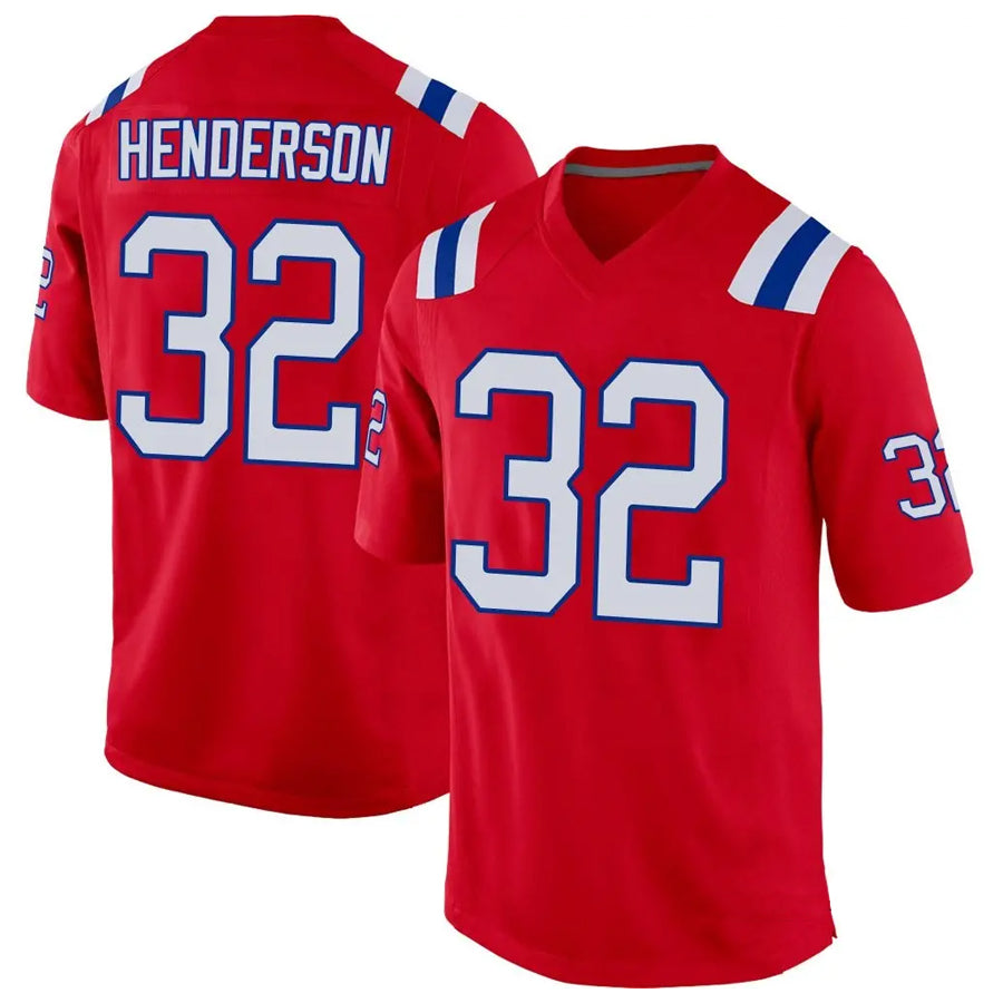 CAdoa NE.Patriots #32 TreVeyon Henderson Player Red Home Game Stitched Jerseys