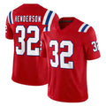 CAdoa NE.Patriots #32 TreVeyon Henderson Player Red Limited Vapor F.U.S.E. Home Game Stitched Jerseys