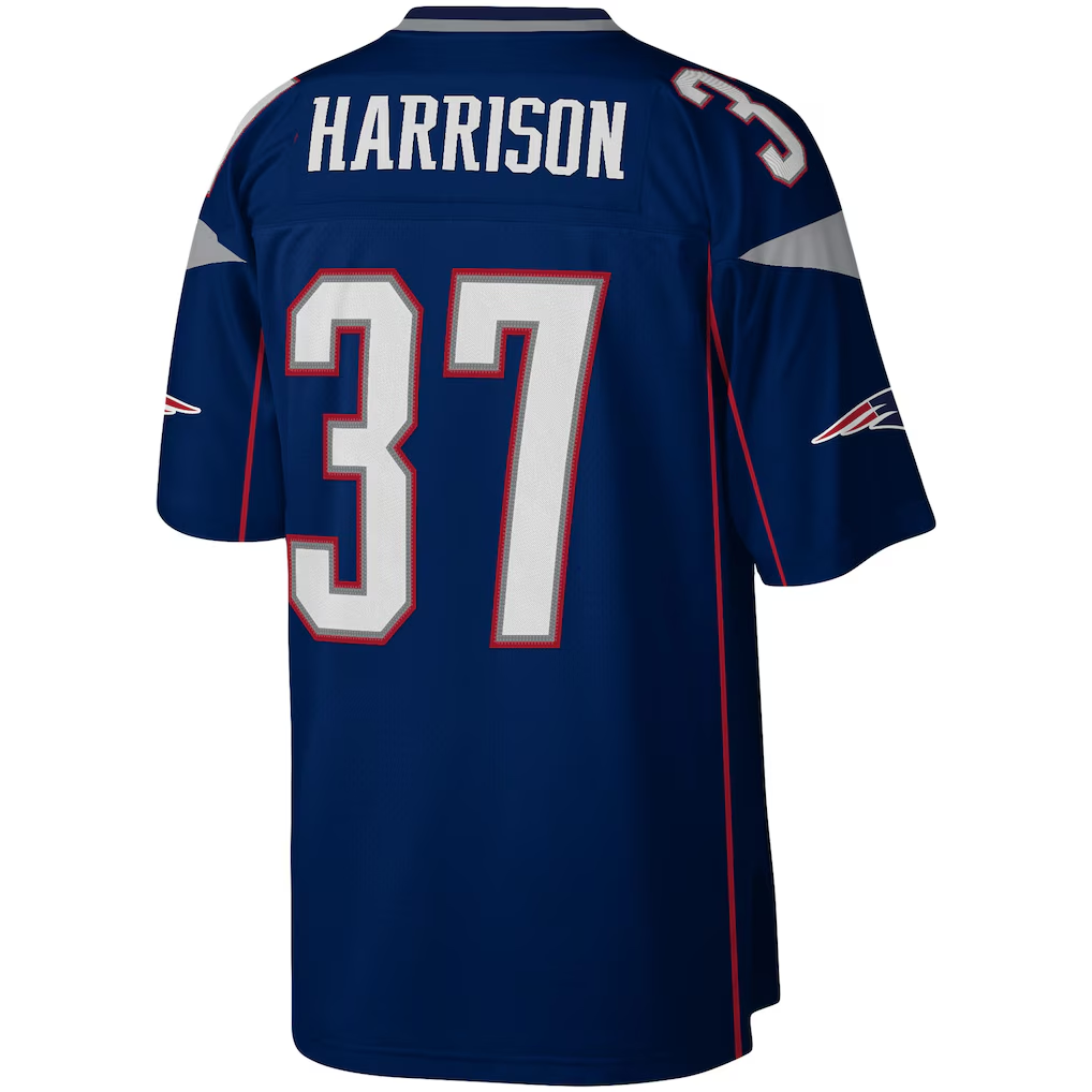 CAdoa NE.Patriots #37 Rodney Harrison Mitchell & Ness Navy Legacy Replica Jersey Stitched Puhic