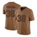 CAdoa NE.Patriots #38 Rhamondre Stevenson Player Brown Salute To Service Limited Stitched Jerseys