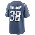 CAdoa NE.Patriots #38 Rhamondre Stevenson Player Storm Blue Rivalries Collection Game Stitched Jerseys