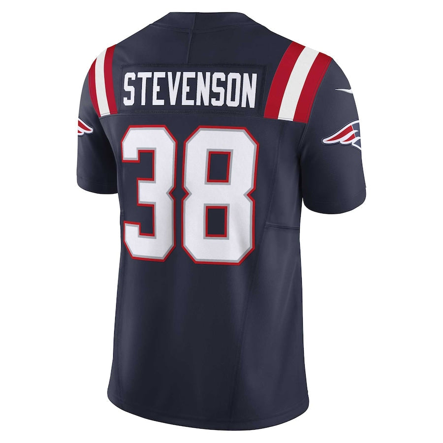 CAdoa NE.Patriots #38 Rhamondre Stevenson Player Vapor F.U.S.E. Limited Navy Stitched Jerseys