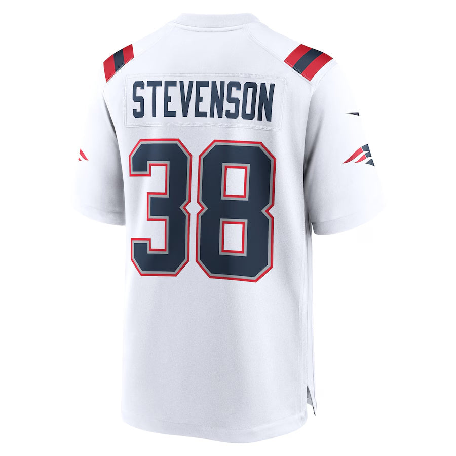 CAdoa NE.Patriots #38 Rhamondre Stevenson Player White Home Game Stitched Jerseys