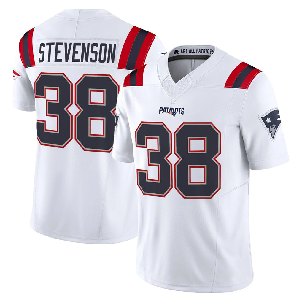 CAdoa NE.Patriots #38 Rhamondre Stevenson Player White Limited Vapor F.U.S.E. Home Game Stitched Jerseys