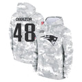 CAdoa NE.Patriots #48 Namdi Obiazor Player Arctic Camo Salute to Service Pullover Hoodies Limited Game Stitched Jerseys