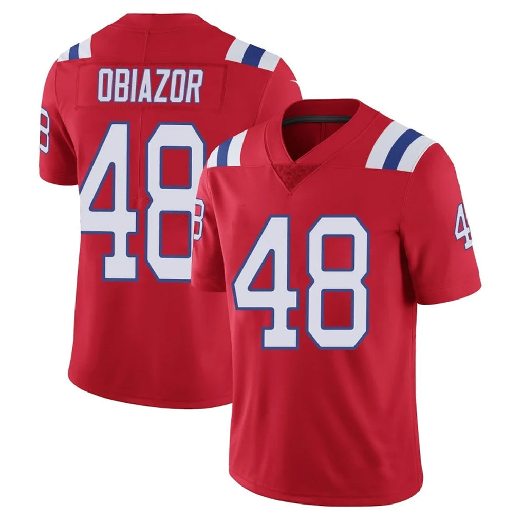 CAdoa NE.Patriots #48 Namdi Obiazor Player Red Vapor Untouchable Home Game Stitched Jerseys