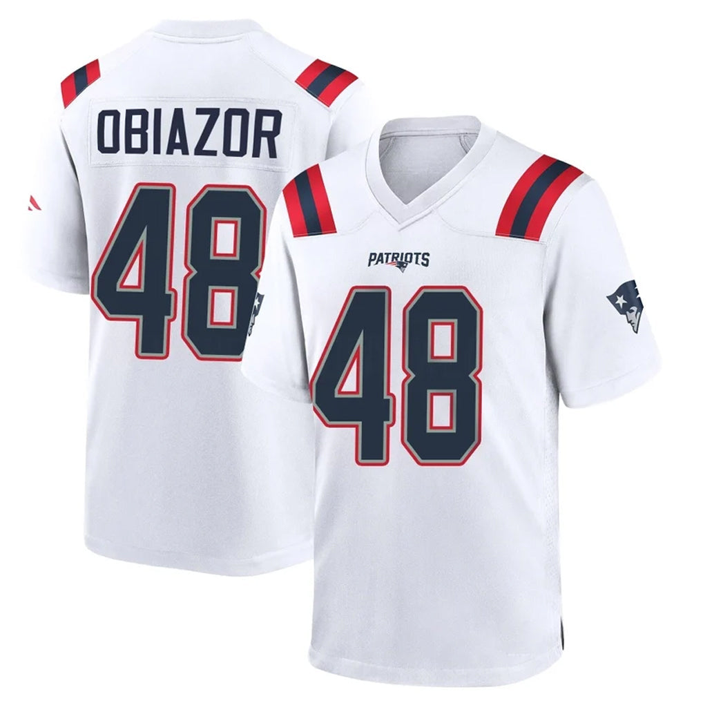 CAdoa NE.Patriots #48 Namdi Obiazor Player White Home Game Stitched Jerseys