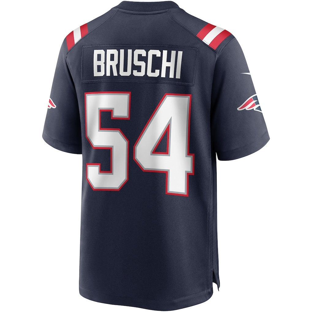 CAdoa NE.Patriots #54 Tedy Bruschi Navy Game Retired Player Stitched Jerseys