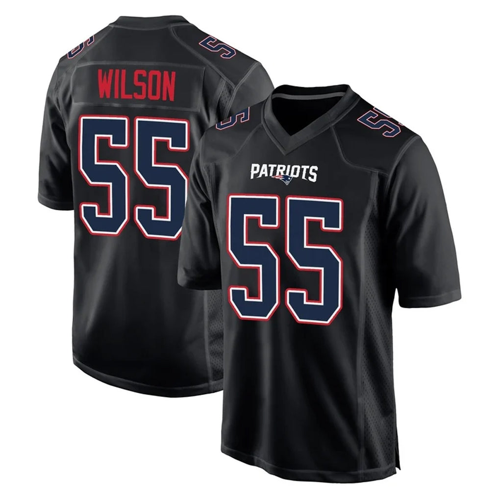CAdoa NE.Patriots #55 Jared Wilson Player Carbon Fashion Limited Home Game Stitched Jerseys