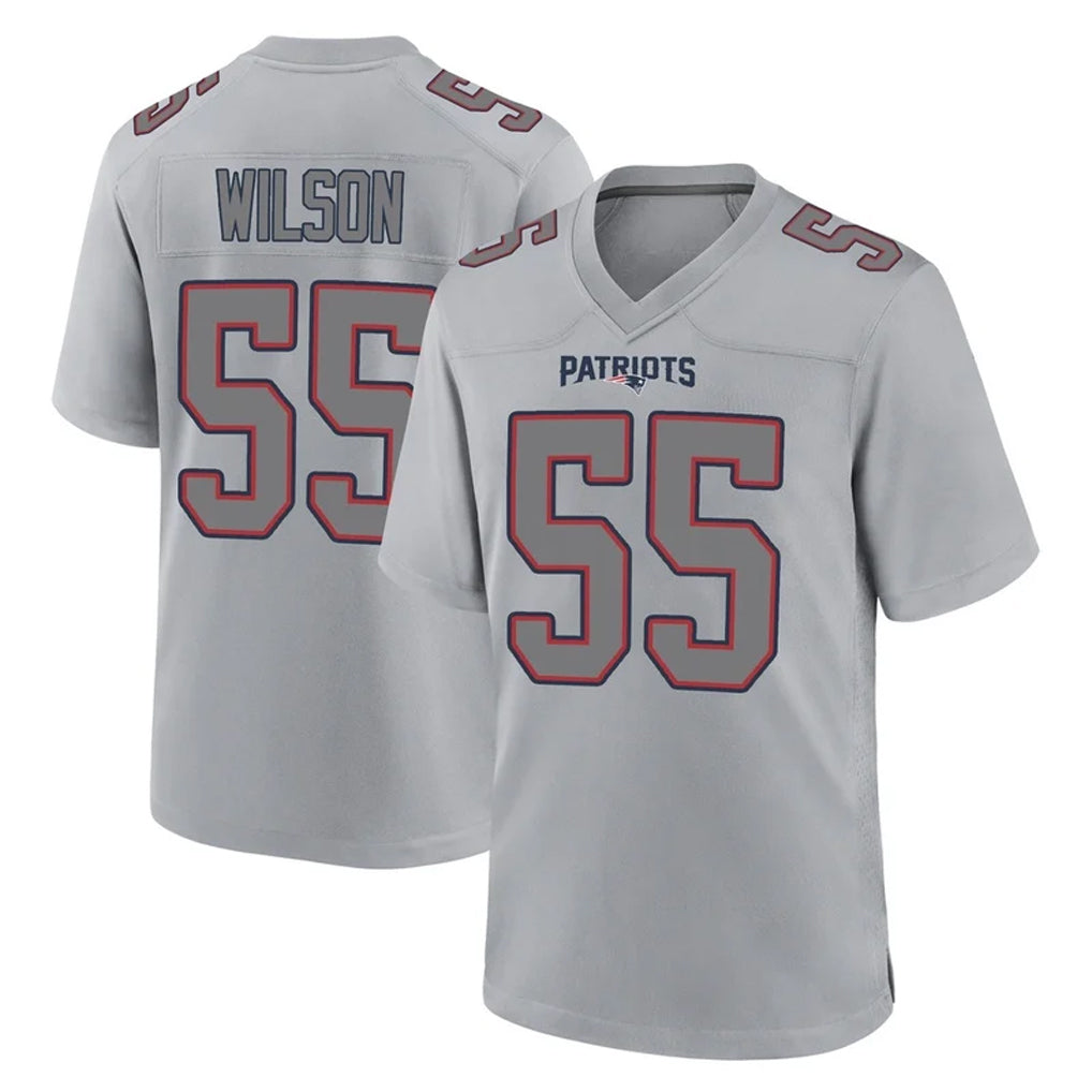 CAdoa NE.Patriots #55 Jared Wilson Player Gray Fashion Limited Home Game Stitched Jerseys