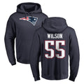 CAdoa NE.Patriots #55 Jared Wilson Player Navy LOGO Pullover Hoodies Home Game Stitched Jerseys