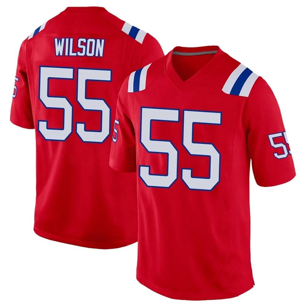 CAdoa NE.Patriots #55 Jared Wilson Player Red Home Game Stitched Jerseys