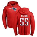 CAdoa NE.Patriots #55 Jared Wilson Player Red LOGO Pullover Hoodies Home Game Stitched Jerseys