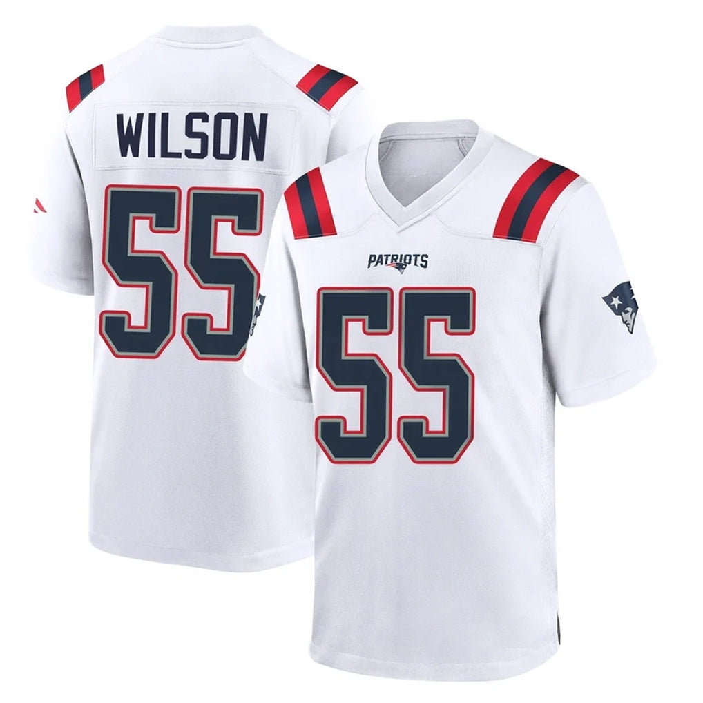 CAdoa NE.Patriots #55 Jared Wilson Player White Home Game Stitched Jerseys