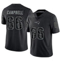 CAdoa NE.Patriots #66 Will Campbell Player Black Reflective Limited Stitched Jerseys