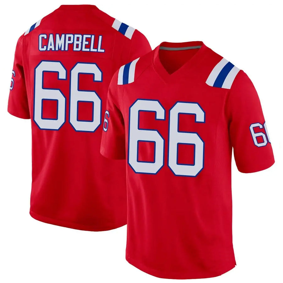 CAdoa NE.Patriots #66 Will Campbell Player Red Home Game Stitched Jerseys