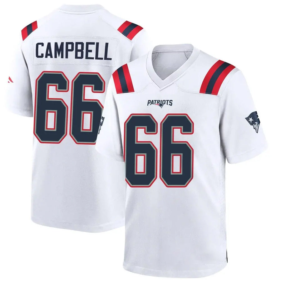 CAdoa NE.Patriots #66 Will Campbell Player White Home Game Stitched Jerseys