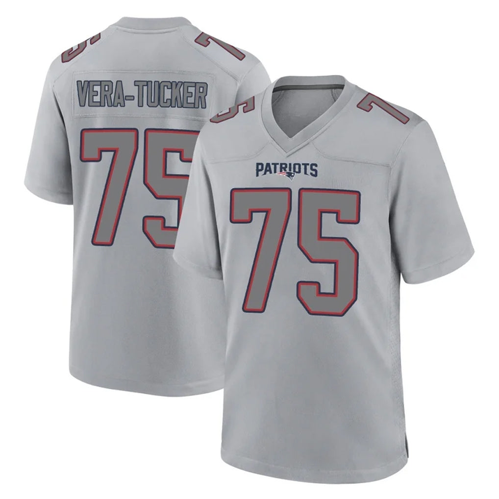 CAdoa NE.Patriots #75 Alijah Vera-Tucker Player Gray Fashion Limited Home Game Stitched Jerseys